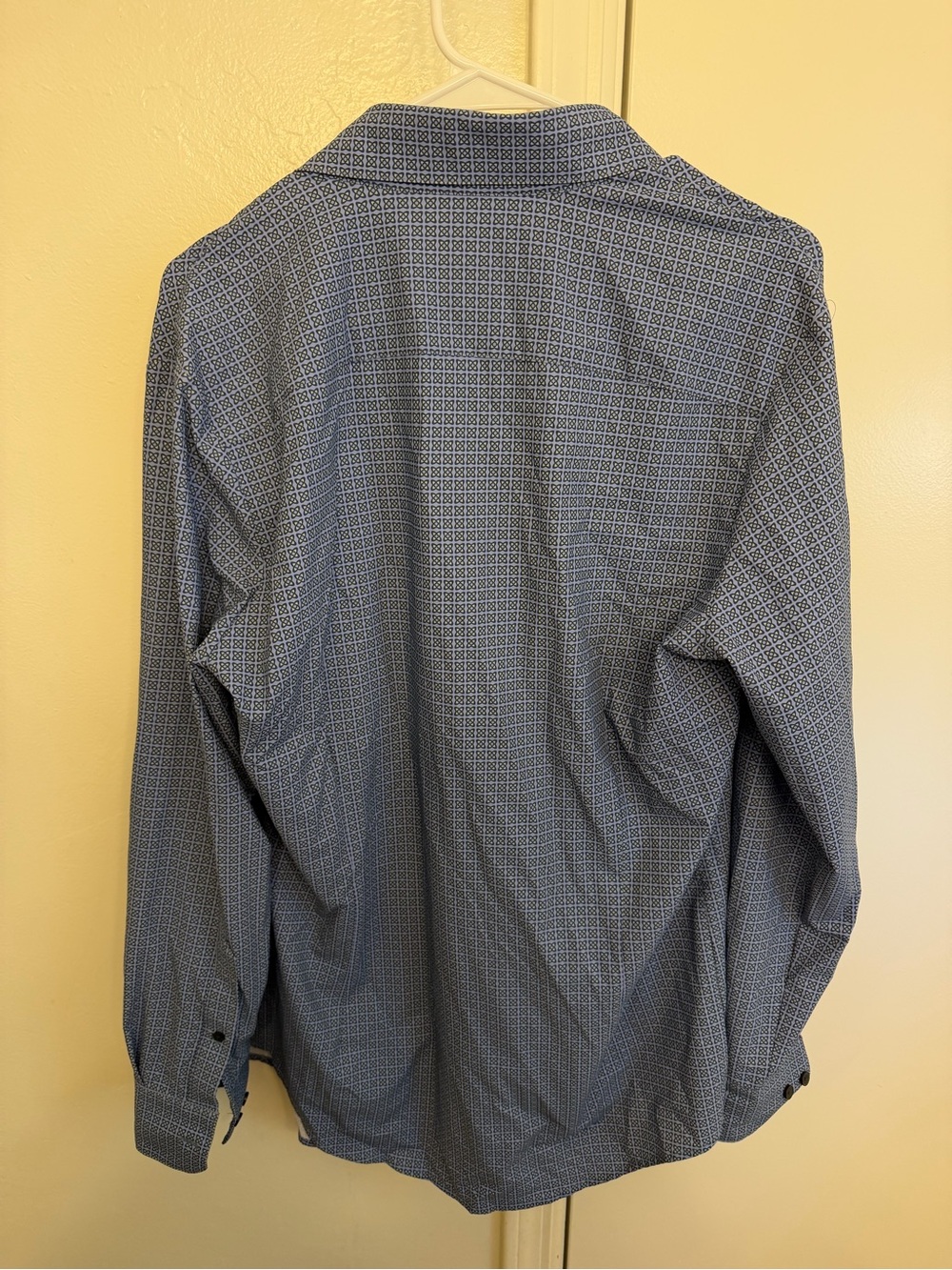 Mizzen+Main Performance Button-Down Shirt Blue Geometric Men’s Small - Picture 5 of 5